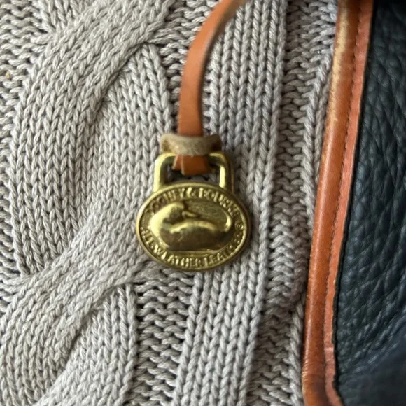 Dooney & Bourke Black and Brown Crossbody Bag with Gold Hardware - Picture 3 of 9